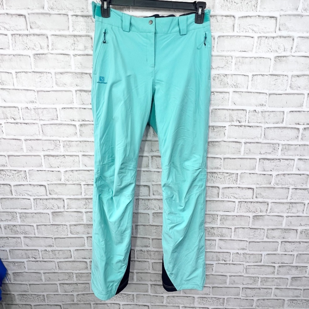 |•SALOMON•| Mint Bl-e0Green Snowboard Ski SnowPants Size Medium